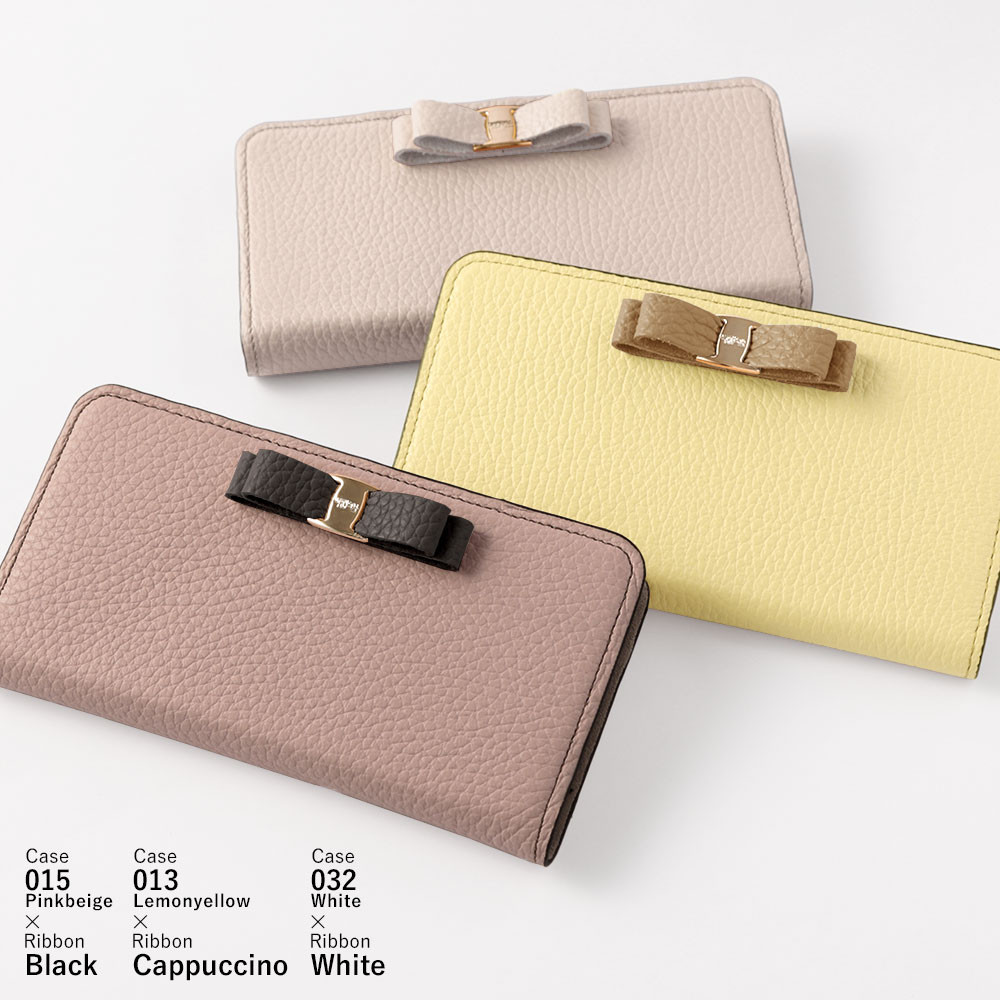 本革　リボン　全機種対応  スマホケース 手帳型 レザー ポケット Android  iPhone#mm00001542