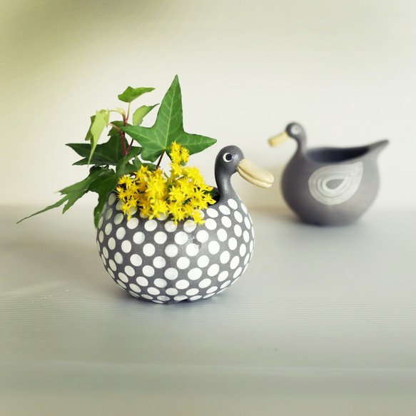 渡り鳥　/ ドット（小）植木鉢 1枚目の画像