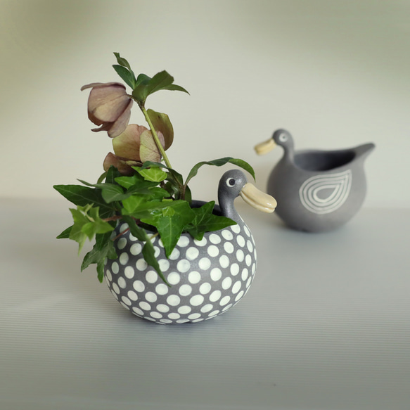 渡り鳥　/ ドット（小）植木鉢 2枚目の画像