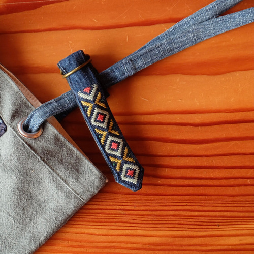 デニムリメイク☆タグチャーム☆アメリカンレトロ•①☆4個セット