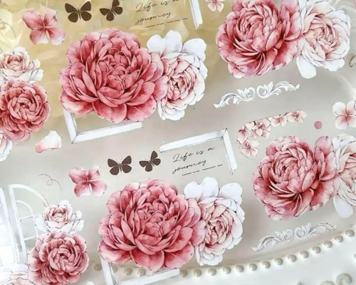 海外作家 PET 6m 胭脂窗 壹洱原创 装飾マステ マスキングテープ 海外