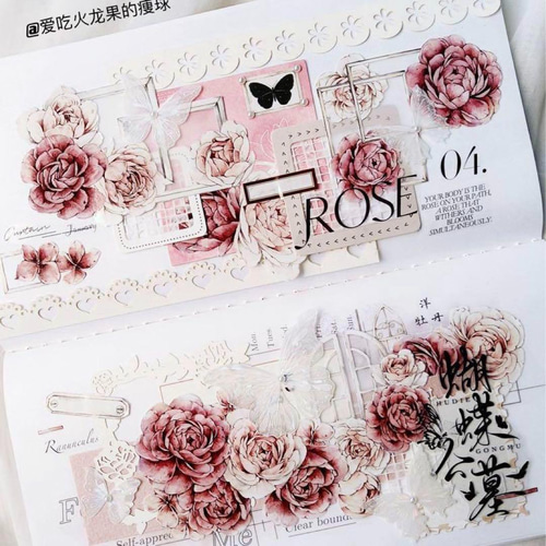 海外作家 PET 6m 胭脂窗 壹洱原创 装飾マステ マスキングテープ 海外