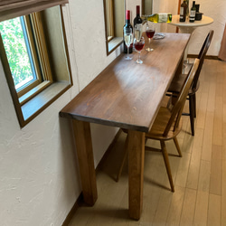 サイズデザインオーダー可●超ワイドカウンターテーブルシャビーエスプレッソ受注製作 サイズ、デザインオーダー可！ワイドカウンターテーブルシャビー