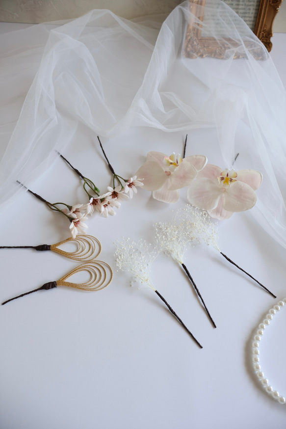 アーティフィシャルフラワーブーケ、ヘッドパーツ ヘッドパーツ／ヘッドドレス／結婚式／ウェディング／アーティ