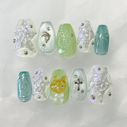 サイズオーダー無料♡034ネイルチップ♡匿名配送料込