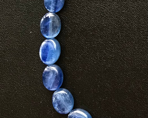 高品質高発色神秘的な美しさカイヤナイトバングル 506 深い海の青 Kyanite AAA 【1ペア】天然色カイヤナイト 10