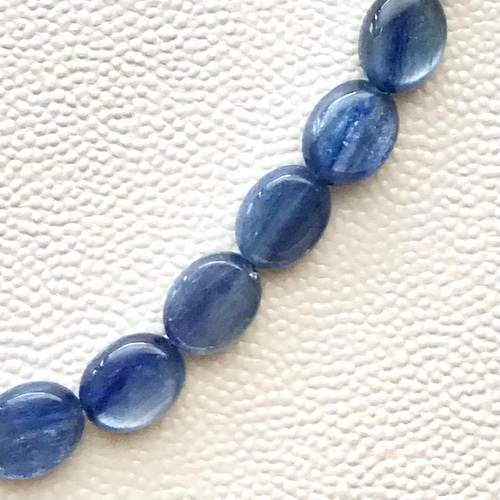 高品質高発色神秘的な美しさカイヤナイトバングル 506 深い海の青 Kyanite AAA 【1ペア】天然色カイヤナイト 10