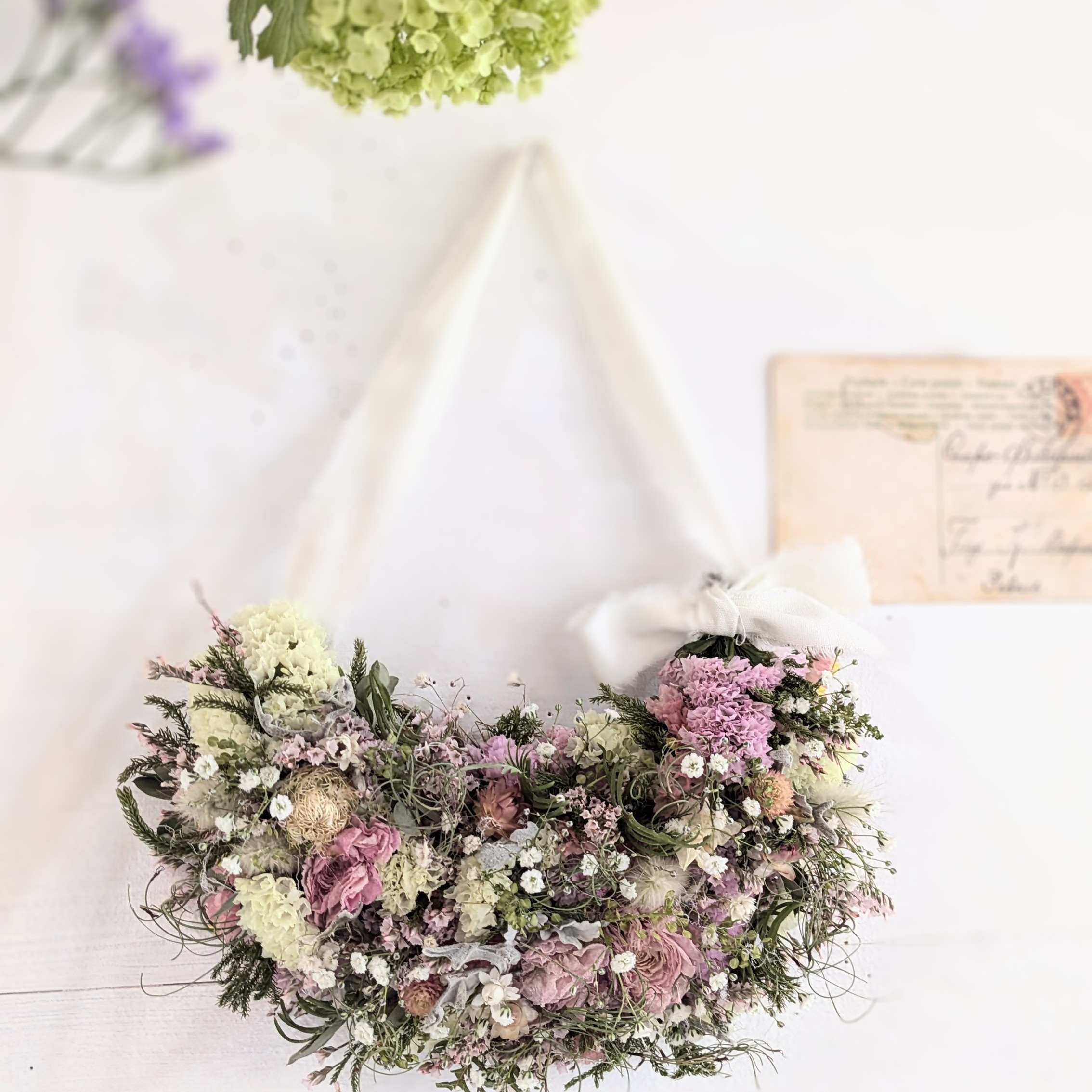 お花畑グラデーションリース　　母の日　インテリア　お祝い　誕生日　ギフト