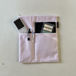 文庫本ブックポーチ (キャンバス キナリ) A6 仕切り付き ブックカバー