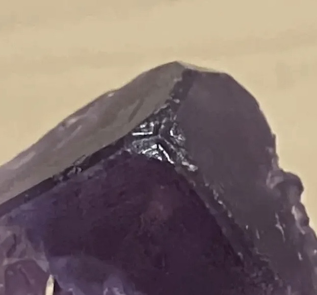 先端部レアな模様♪ アイスアメシスト 蝕像紫水晶　③