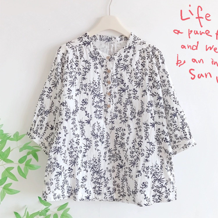 ふわっとダブルガーゼのブラウス  レディース