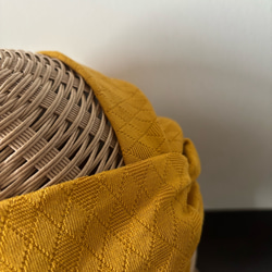 ノンストレス ダイヤジャガードニット 超幅広 ターバン ヘアバンド 4枚目の画像