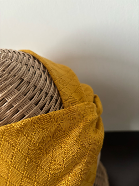 ノンストレス ダイヤジャガードニット 超幅広 ターバン ヘアバンド 4枚目の画像