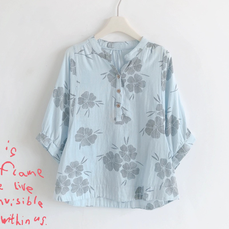 ふわっとダブルガーゼのブラウス  レディース