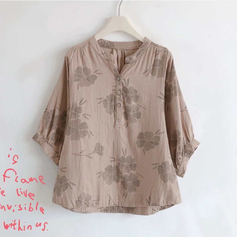 ふわっとダブルガーゼのブラウス  レディース