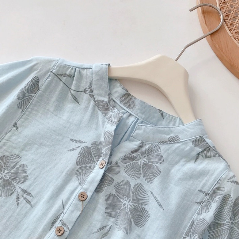 ふわっとダブルガーゼのブラウス  レディース