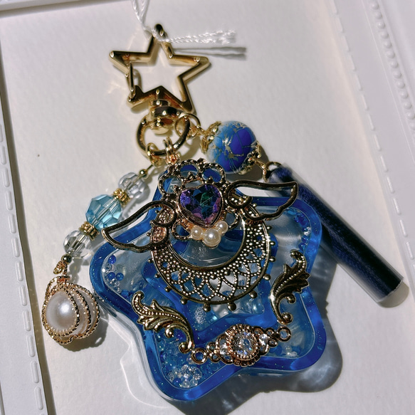 星のシェイカーキーホルダー(青) 2枚目の画像