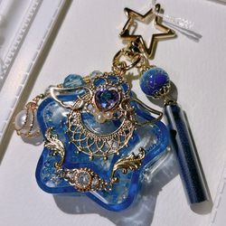 星のシェイカーキーホルダー(青) 4枚目の画像