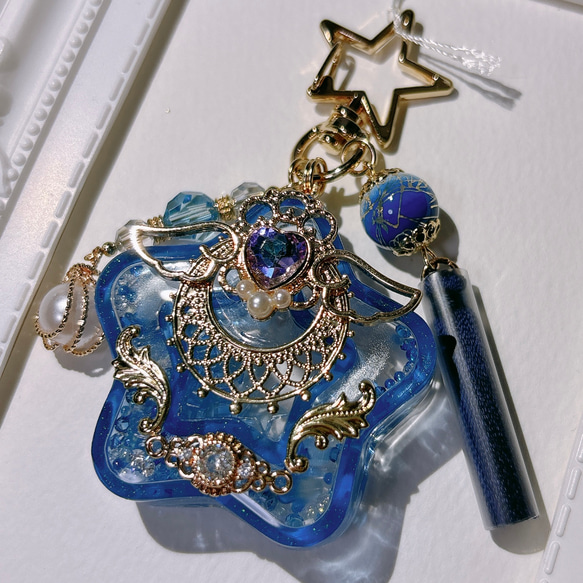 星のシェイカーキーホルダー(青) 4枚目の画像