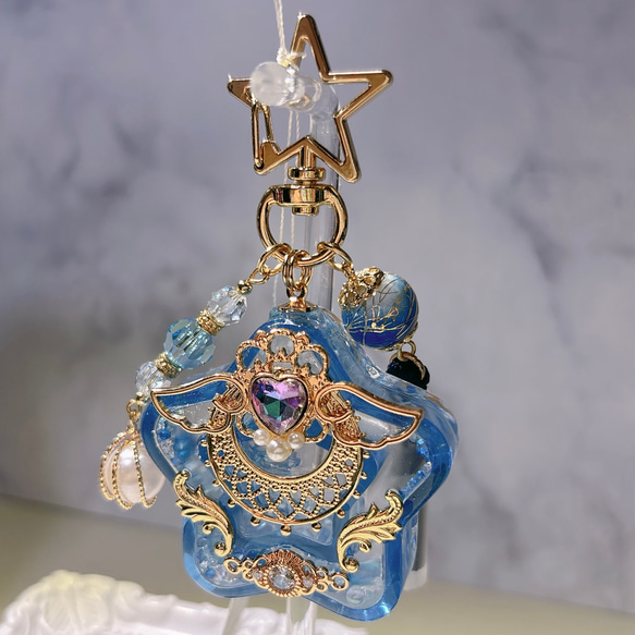 星のシェイカーキーホルダー(青) 6枚目の画像