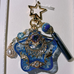 星のシェイカーキーホルダー(青) 3枚目の画像