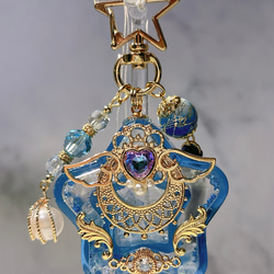 星のシェイカーキーホルダー(青) 1枚目の画像