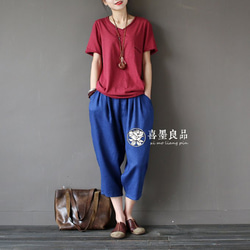 丈カット無料☆ラミー 七分丈パンツ　6色 2枚目の画像