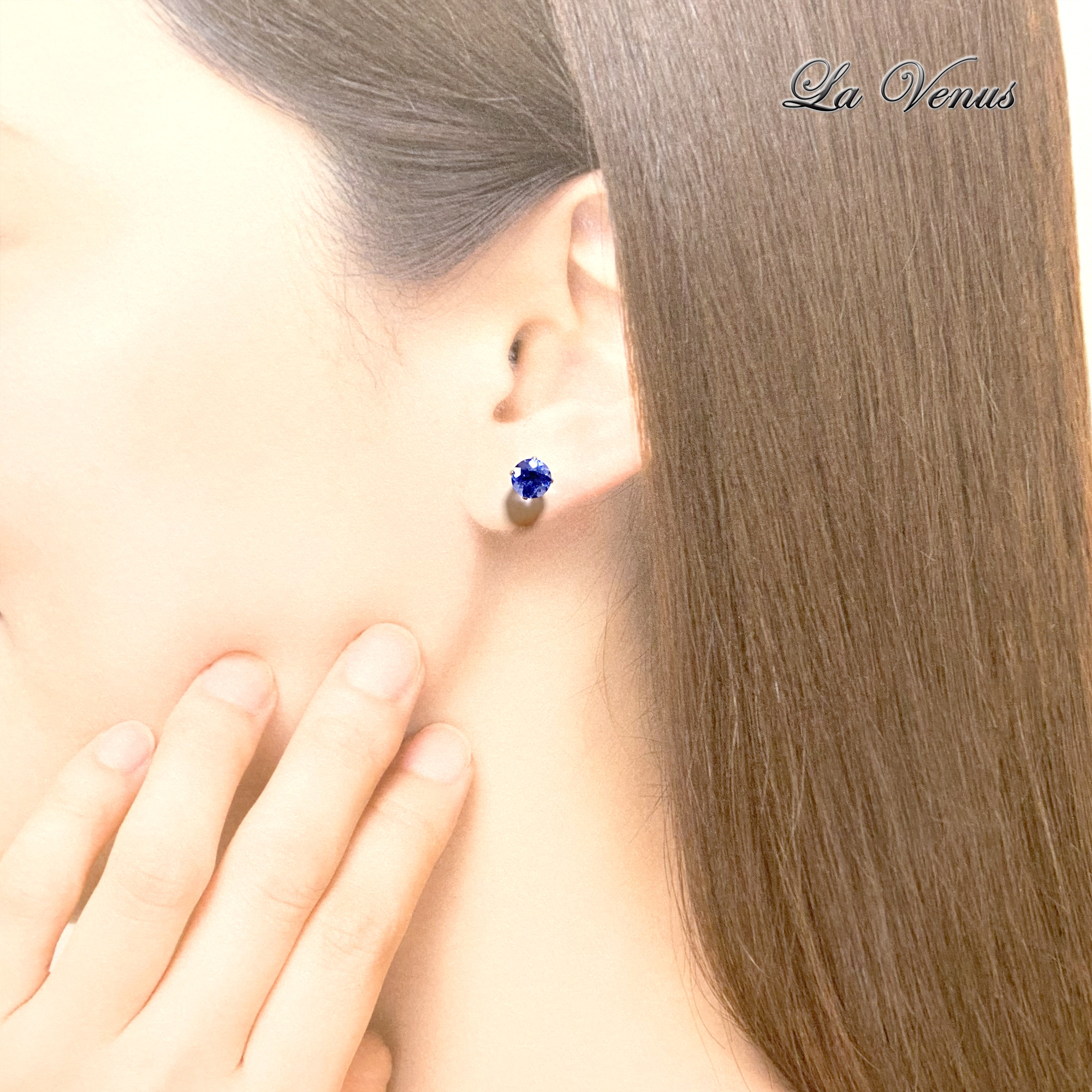 天然 希少 大粒 カラーチェンジフローライト 宝石質AAA 6mmピアス SUS316 サージカルステンレス 両耳用