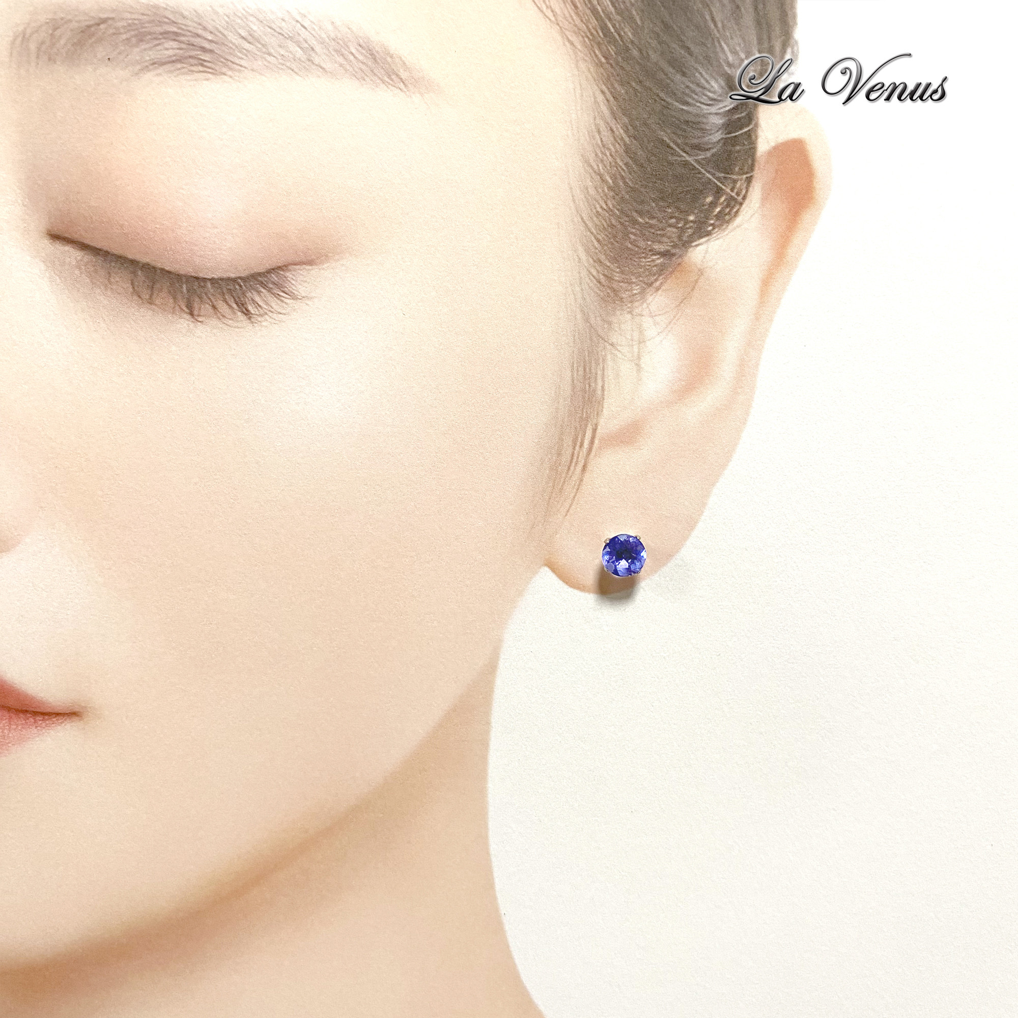 天然 希少 大粒 カラーチェンジフローライト 宝石質AAA 6mmピアス SUS316 サージカルステンレス 両耳用