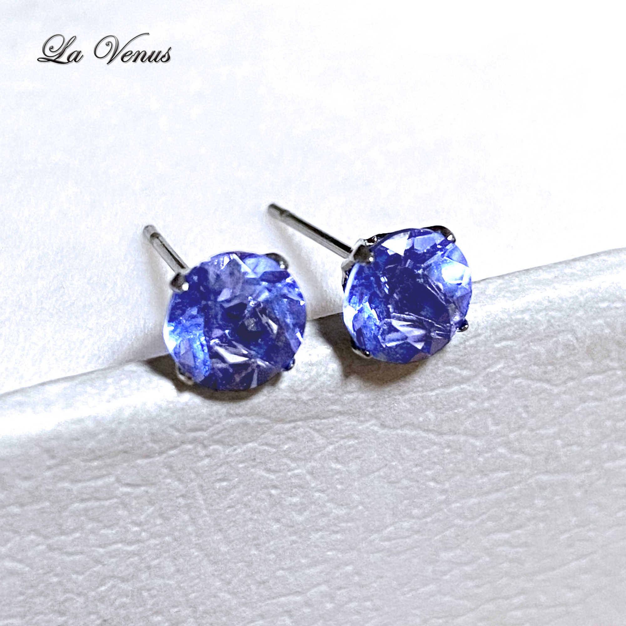 天然 希少 大粒 カラーチェンジフローライト 宝石質AAA 6mmピアス SUS316 サージカルステンレス 両耳用