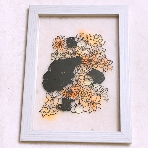 切り絵】花獅子(はなじし) 切り絵 ふわコロ《紗紀》 通販 19319693