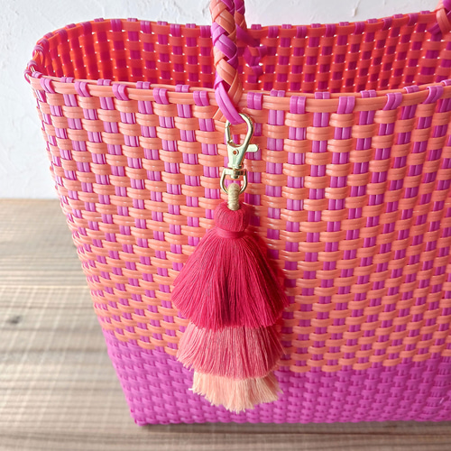 翌日発送】メルカドバッグ プラかごバッグ A4対応 2トーン ピンク