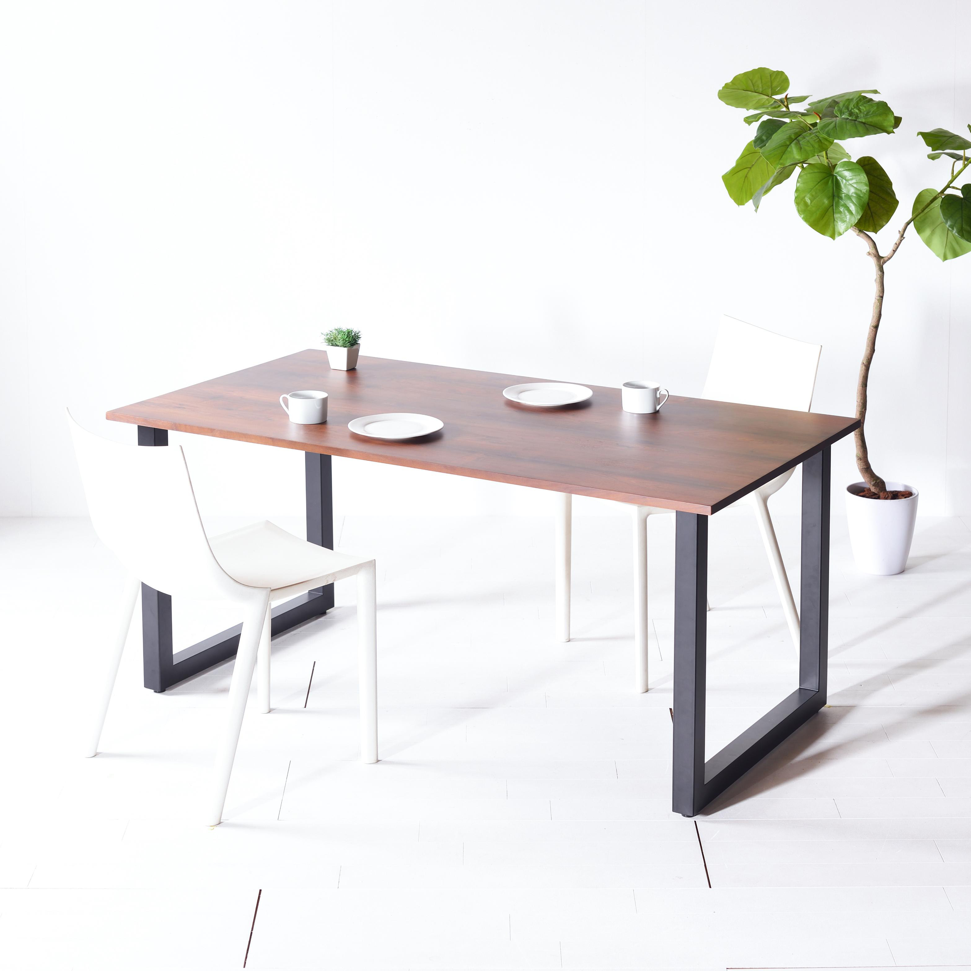 【インダストリアルな鉄脚がクール！】TEZUダイニングテーブル170 ウォールナット アールテック