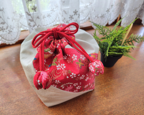 巾着袋 和風 夏祭り 浴衣 四あわせ袋 巾着バッグ 夢さき 通販