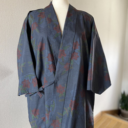 大島紬 作務衣 シルク 現品限り 男女兼用可能 お洒落さんの