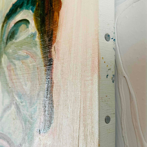 38×46㎝「ビリビリうんちだった」F8・原画・油彩 N 絵画 かいがのみせ