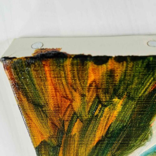 38×46㎝「ビリビリうんちだった」F8・原画・油彩 N 絵画 かいがのみせ