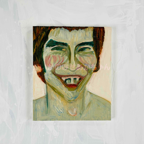 38×46㎝「ビリビリうんちだった」F8・原画・油彩 N 絵画 かいがのみせ