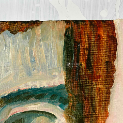 38×46㎝「ビリビリうんちだった」F8・原画・油彩 N 絵画 かいがのみせ