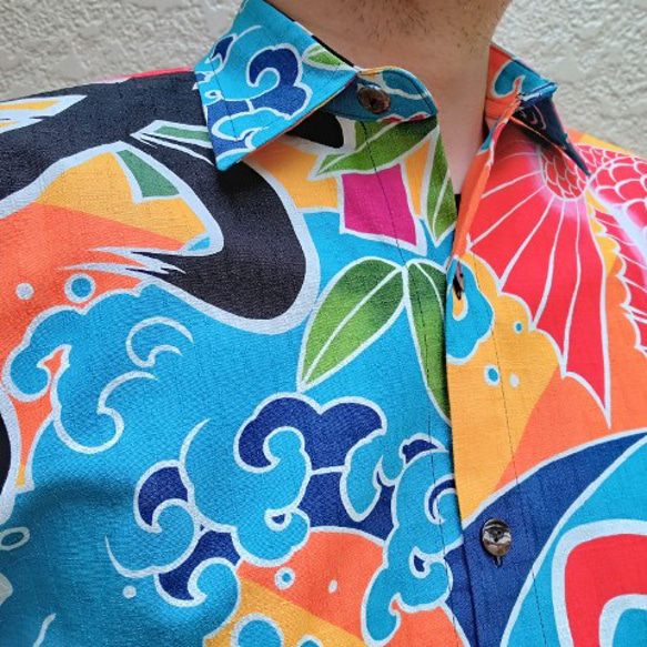 長袖和柄シャツ（大漁旗）お客様お問合せ分 4枚目の画像