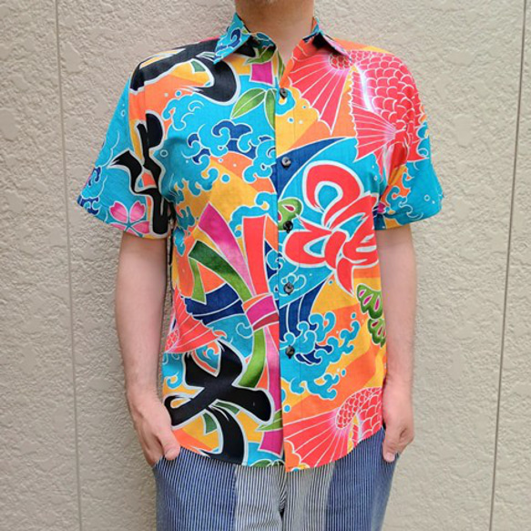 長袖和柄シャツ（大漁旗）お客様お問合せ分 1枚目の画像