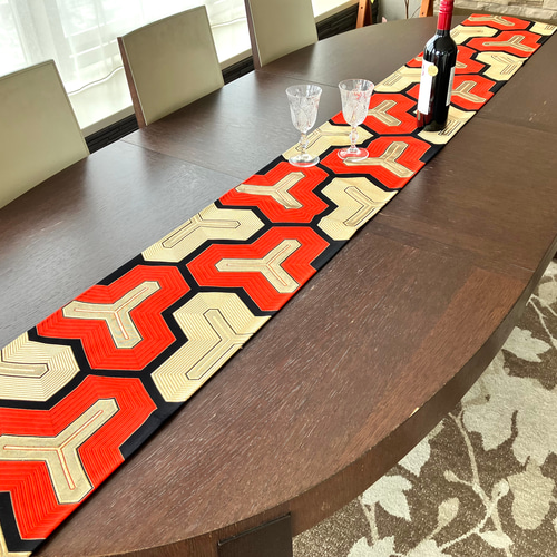 西陣織 着物の帯のテーブルランナー NTR001 その他キッチン小物