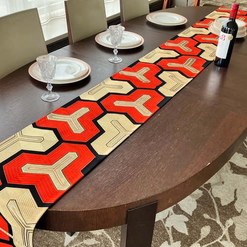 西陣織 着物の帯のテーブルランナー NTR001 その他キッチン小物