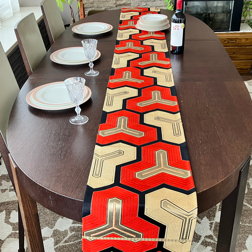 西陣織 着物の帯のテーブルランナー NTR001 その他キッチン小物