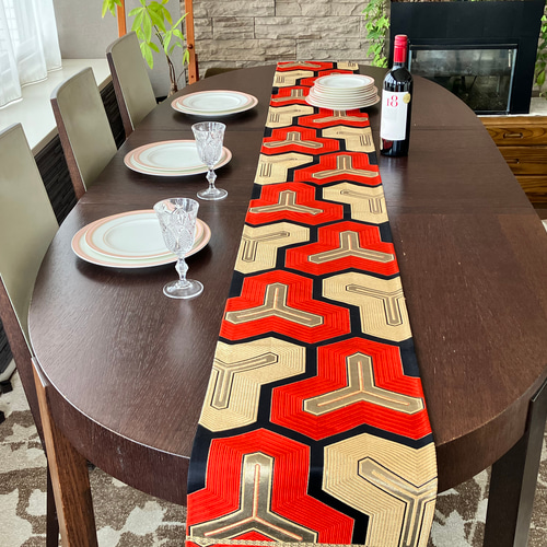 西陣織 着物の帯のテーブルランナー NTR001 その他キッチン小物