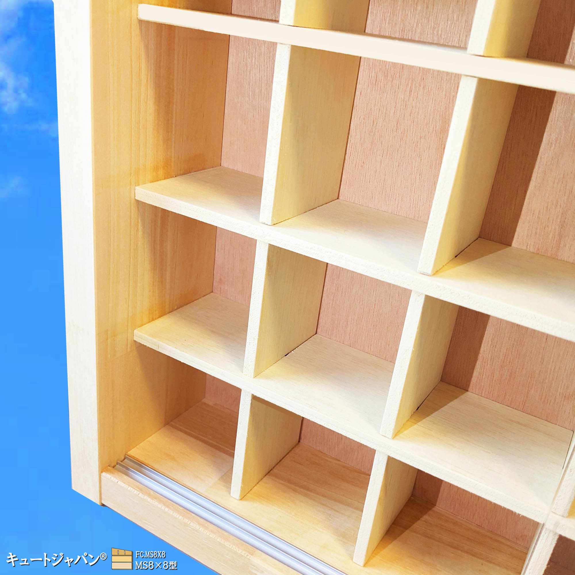 ZIPPO ジッポー ライター 収納 コレクションケース アクリル障子付 ディスプレイ 日本製 ＭＳ８×８型