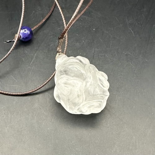 売約済み 2025.5.15仏頭雲紋水晶 新潟阿賀野産純浄霊石水晶 ネックレス