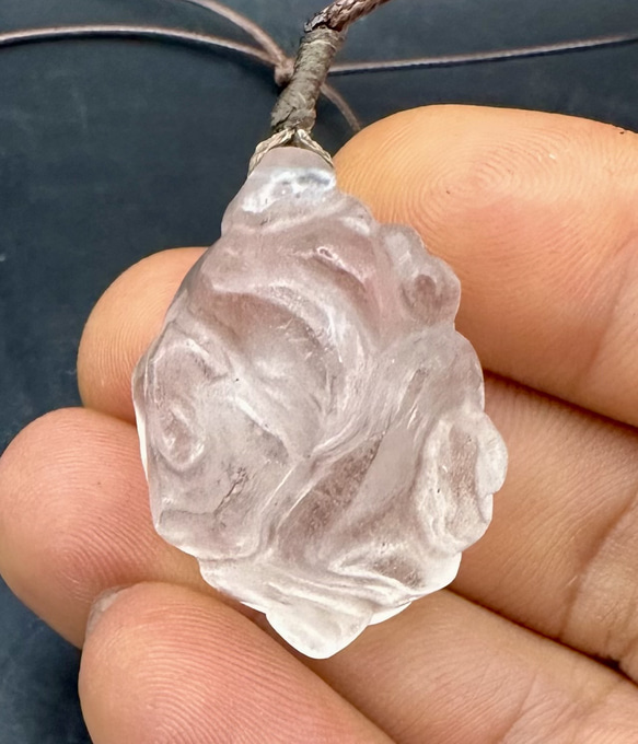売約済み 2025.5.15仏頭雲紋水晶 新潟阿賀野産純浄霊石水晶 ネックレス