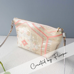 cremma SPRINGS ）花、蝶々和風柄シルク着物帯をリメイクした