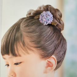 再販》154 小さな麦わら帽子のヘアクリップ ① リボン ヘアクリップ